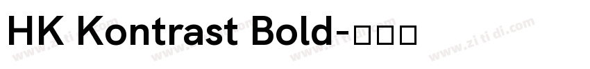 HK Kontrast Bold字体转换